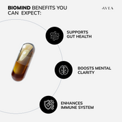 Biomind supports gut health, boosts mental clarity and enhances immune system