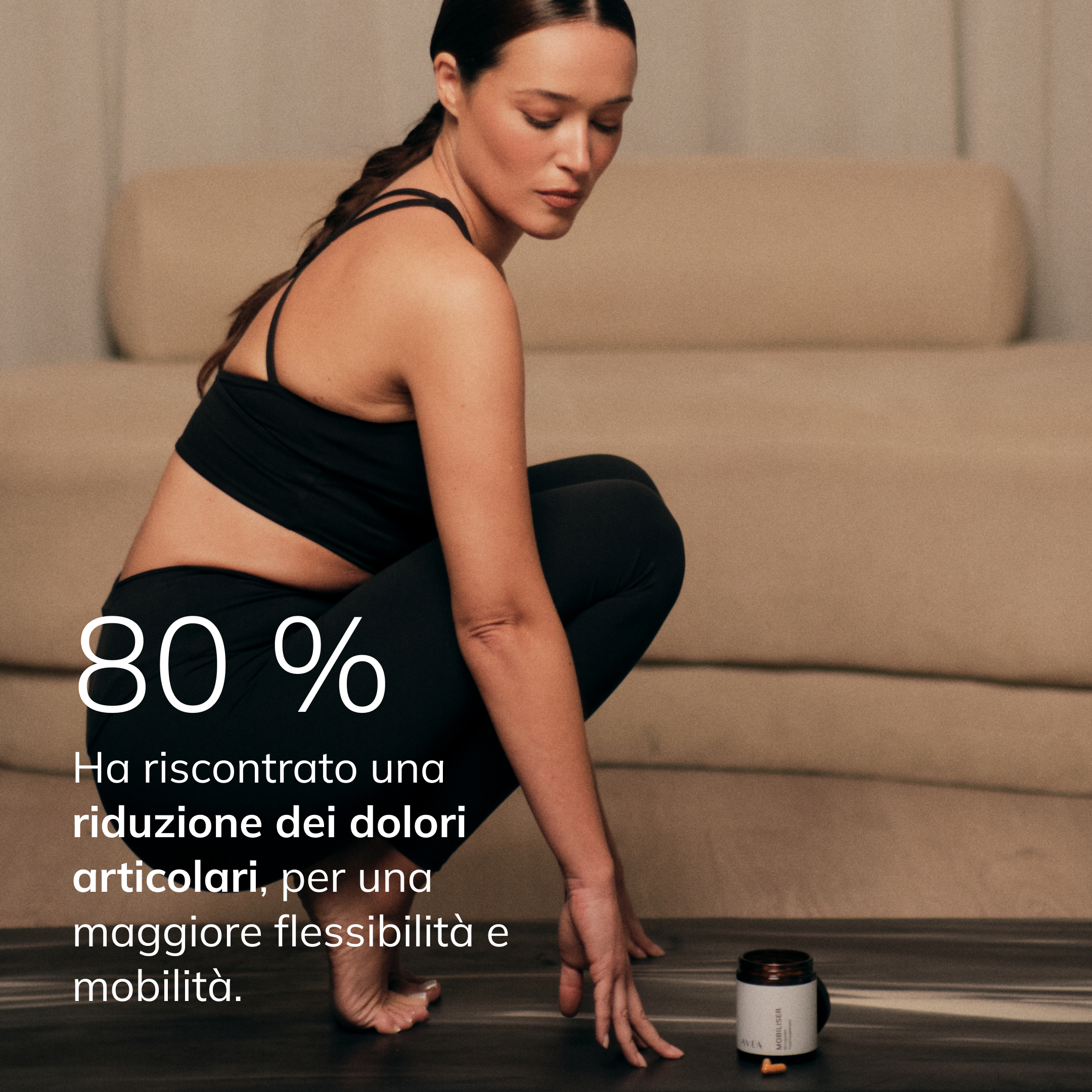 80 % Ha riscontrato una riduzione dei dolori articolari, per una maggiore flessibilità e mobilità