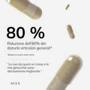 Riduzione dell'80% dei fastidi articolari generali. In base al nostro studio sui clienti.