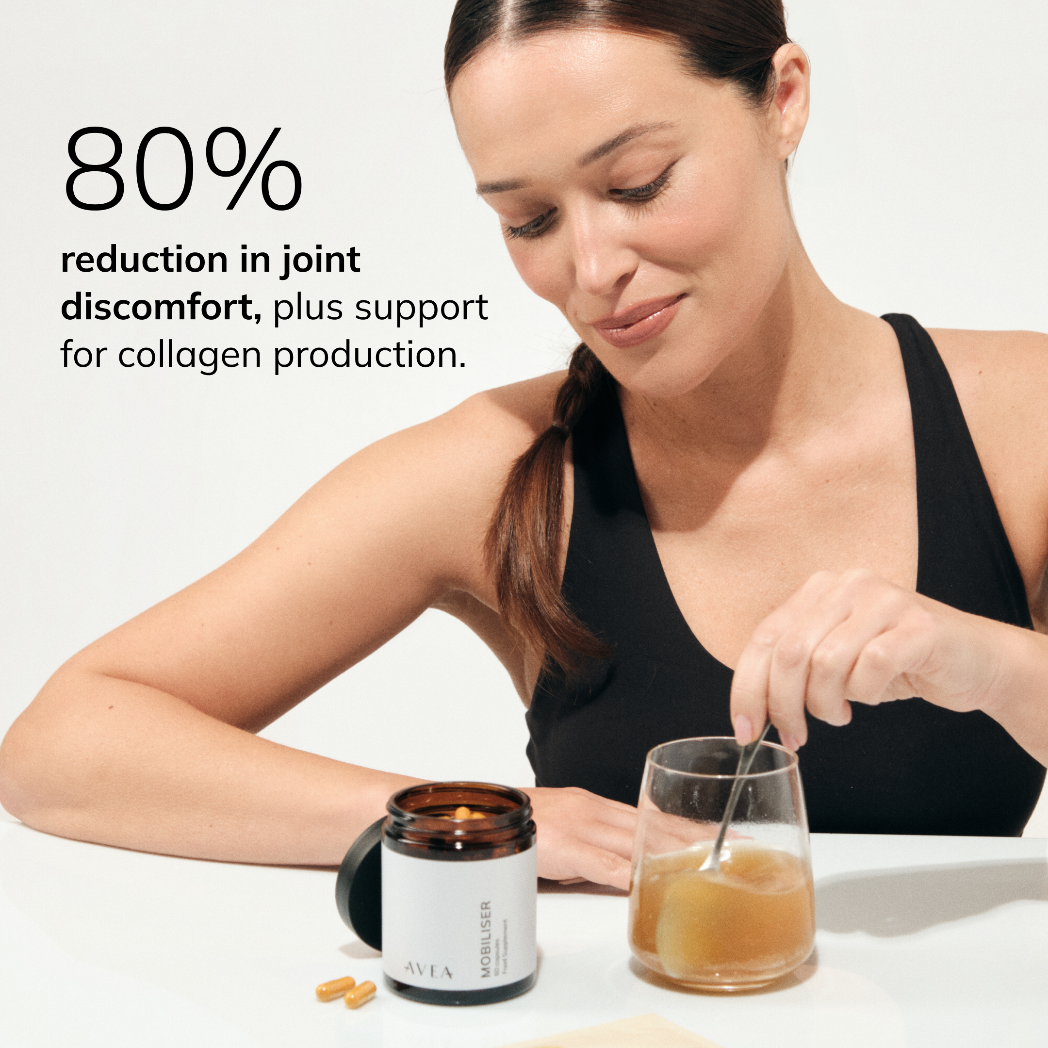 80% reduction in joint discomfort, plus support for collagen production