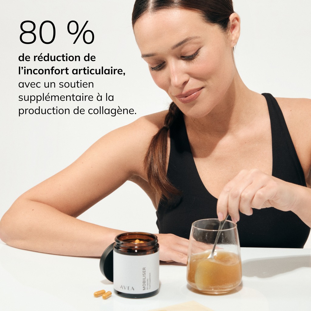 80 % de réduction de l’inconfort articulaire, avec un soutien supplémentaire à la production de collagène