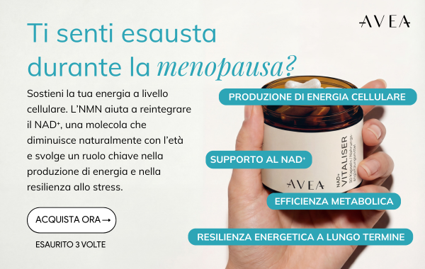 NMN AVEA per supportare l’energia cellulare e il NAD+ durante la menopausa