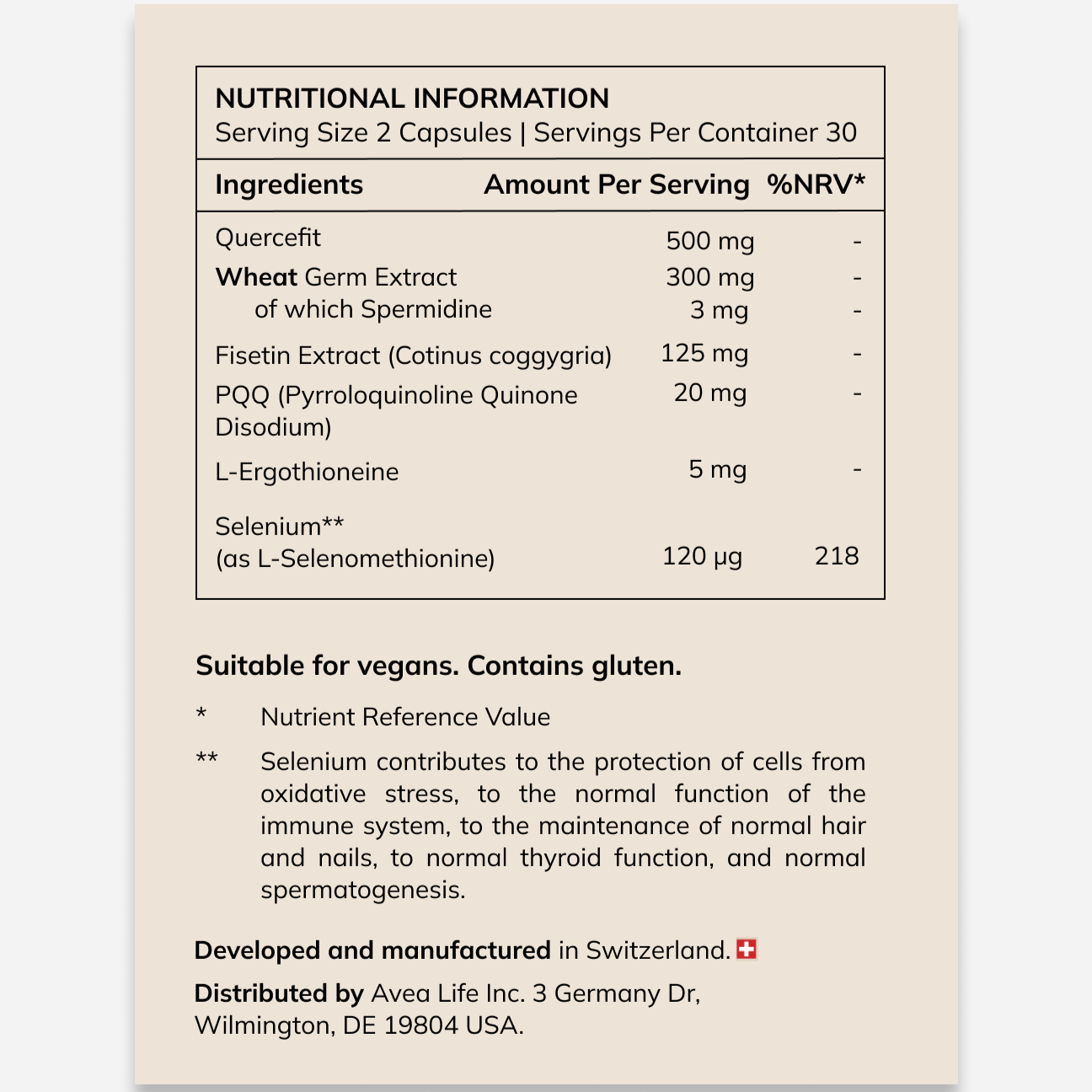 Cell Primer supplement facts