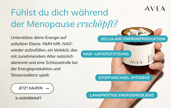 AVEA NMN zur Unterstützung der zellulären Energie und des NAD+ während der Menopause