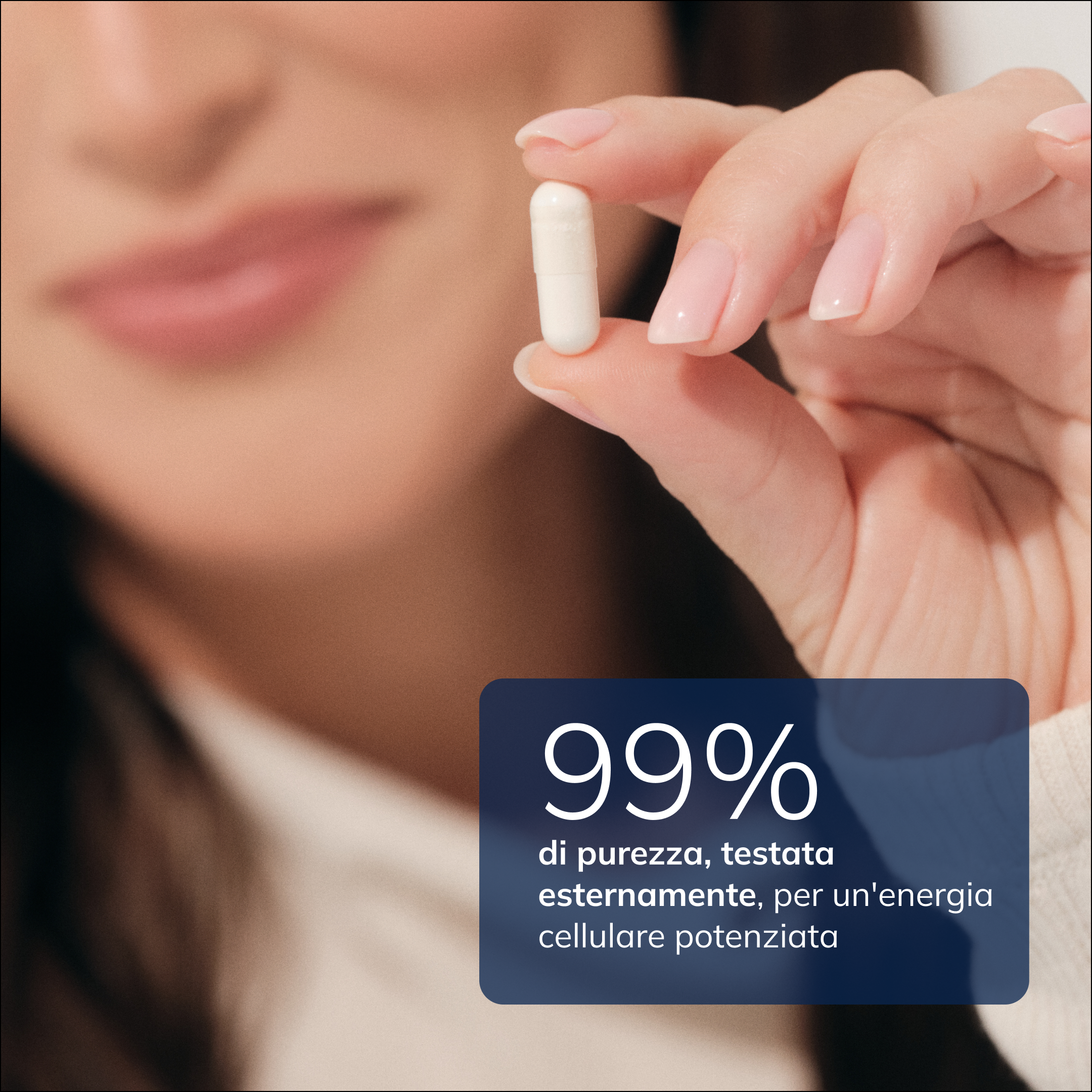 99% di purezza, testata esternamente, per un'energia cellulare potenziata