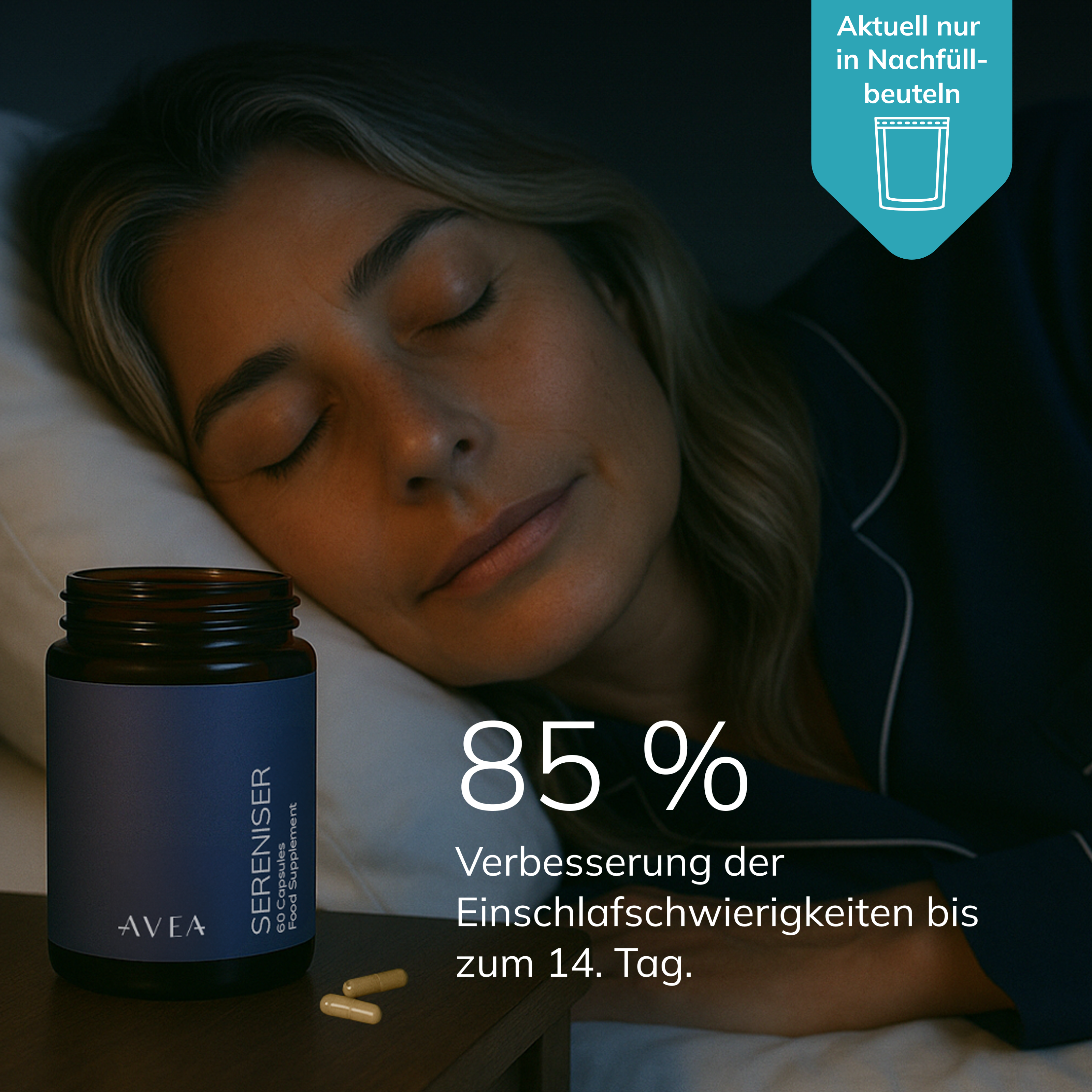 85 % Verbesserung beim Einschlafen bis Tag 14
