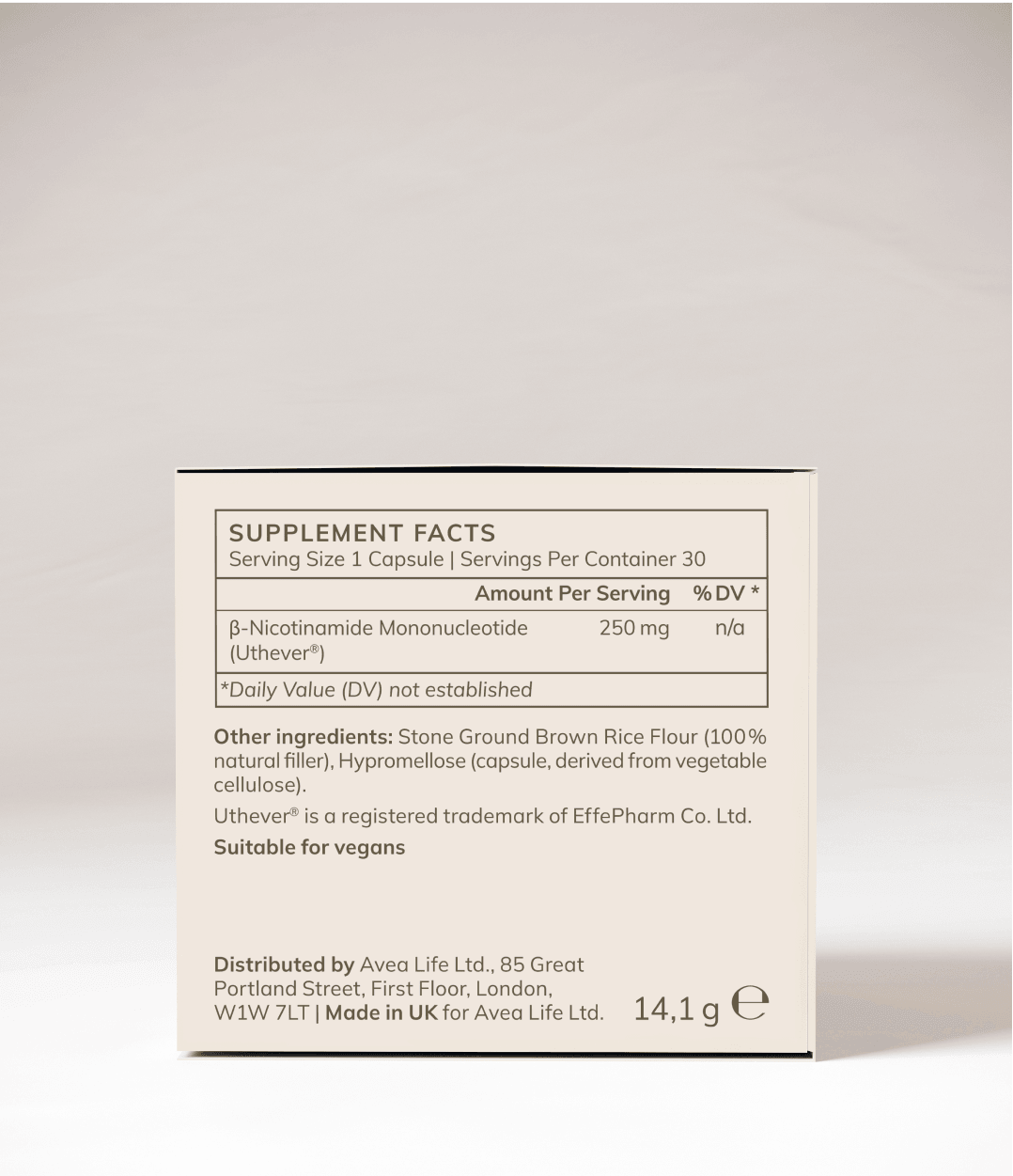 NMN SUPPLEMENT FACTS and INGREDIENTS